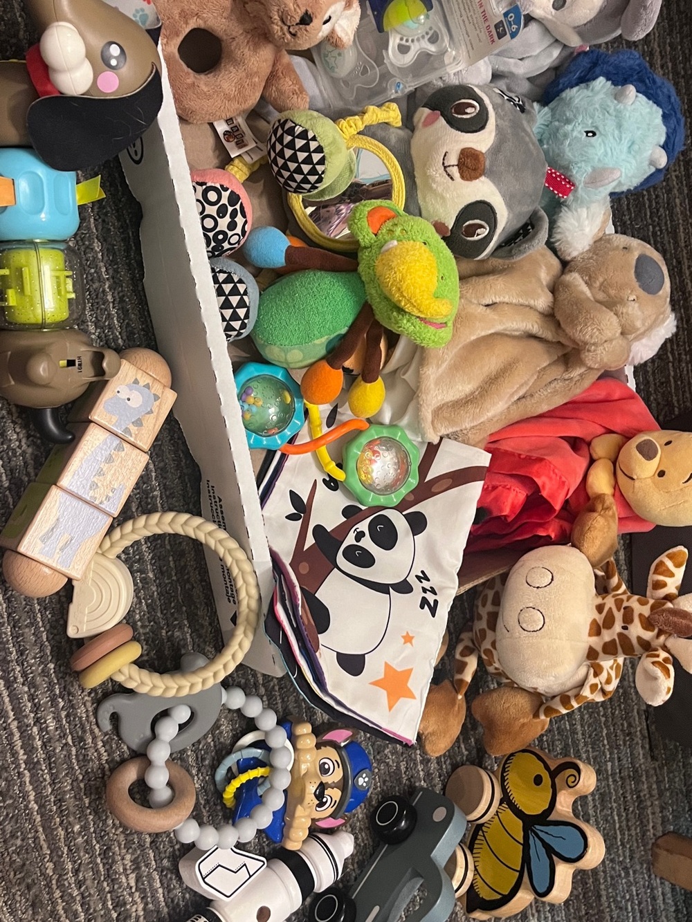 Plush & Wooden Sensory Play Set – Multicolor
